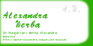 alexandra werba business card